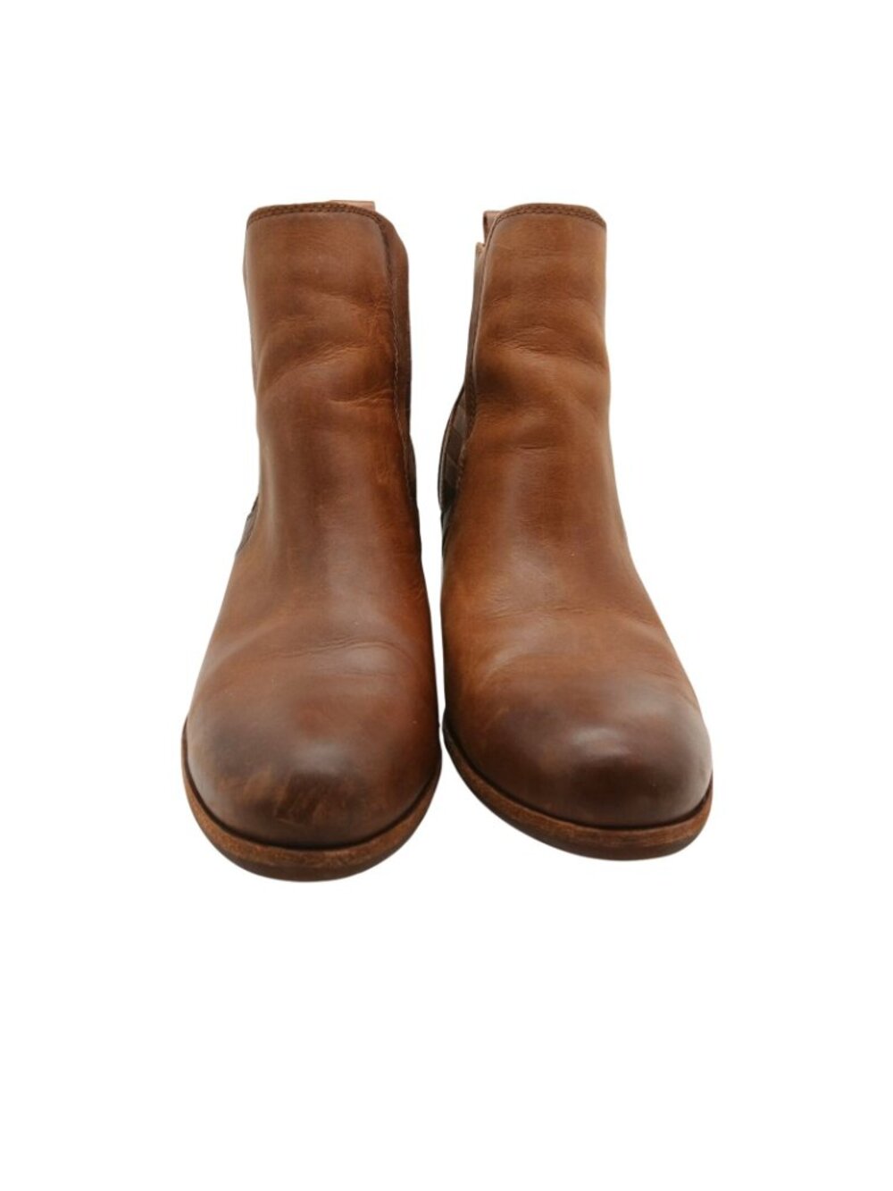 Kork Ease Albin Pull On Chelsea Ankle Boots Size 10 Brown Leather Block Heels - Picture 2 of 13